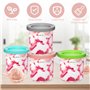 Luazvilkpsar 4 Pièces Récipients à Crème Glacée de Rechange, 16oz Récipient à Glace Ninja Compatible avec NC301 NC300 NC299AMZ,