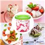 Luazvilkpsar 4 Pièces Récipients à Crème Glacée de Rechange, 16oz Récipient à Glace Ninja Compatible avec NC301 NC300 NC299AMZ,