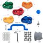 12 pcs Prises d'escalade, avec poignées de Maintien Aire de Jeux,Pierres à Grimper Enfants Outdoor, Prises d'escalade Enfants Mu