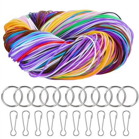 VORHOT 200 PCS Scoubidou Fil Fluorescent