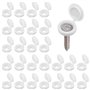 KUYI 200PCS Cache Vis à Charnière Capuchon a Vis en Plastique Capuchons à Vis Snap-on pour Décoration de Maisons