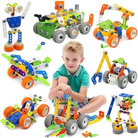 Blocs de Construction 175 pièces 11-en-1 ,Jeux pour garçons et Filles-l'Apprentissage la Construction Jouets Créatif, interactif Blocs de Construction 175 pièces 11-en-1