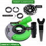 Diment Power Capot de Protection pour meuleuses d'angle 115mm / 125mm + Disque Diamant à Meuler Béton 125mm