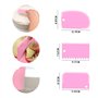 3 spatules en acier inoxydable pour glaçage et 3 grattoirs en plastique pour gâteaux, poignée antidérapante, ensemble d'ustensil