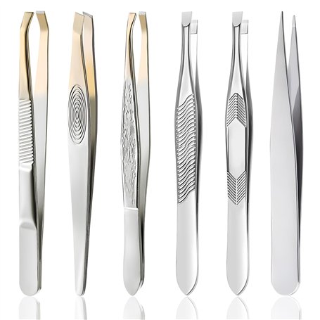 6 Pièces Pince à épiler Professionnelle