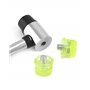 QWORK maillet caoutchouc, 25 mm Nylon Petit Marteau avec 2 têtes de rechange, avec poignée en caoutchouc antidérapante pour bijo