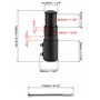 QWORK® Rehausse Potence de Guidon, Rallonge Potence Velo en Alliage d'Aluminium pour 28,6mm Fourche Potence VTT, 124mm Noir