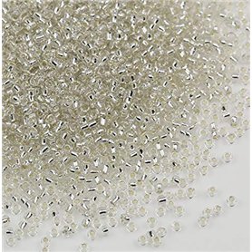 Tibaoffy Transparent avec doublure argent Taille 12/0 Perles de verre artisanal 2 mm pour la fabrication de bijoux (Total Enviro Tibaoffy Transparent avec doublure argent Taille 12/0 Perles de verre artisanal 2 mm pour la fabrication de bijoux (Total Enviro