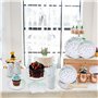 Komicea Vaisselle Jetable Anniversaire Vert, 161 PCS Assiette Jetable Anniversaire, Party Vaisselle Kit Assiette Gobelet et Serv