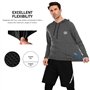 MEETWEE Sweat - Shirts Hommes, t - Shirt de Sport à Manches Longues à Capuche Respirant Fonctionnel pour Hommes, Hommes entraîne