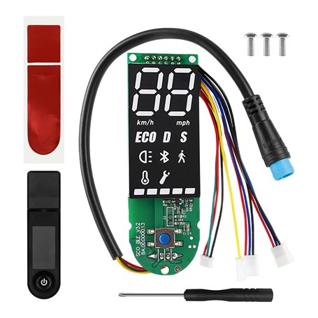 Tableau de bord de scooter électrique avec outil à visser