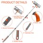Newpop Kit Nettoyage Vitre Professionnel, Lave Vitre Telescopique pour Fenêtre, Raclette Vitre avec Manche en Aluminium Jusqu'à
