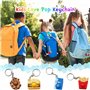 Steemjoey 8 Porte-clés Enfants, Porte Clef Enfant Mini Push Fidget, Porte-clés Snack Anti-stress pour Enfants Autistes, Jouet po