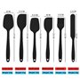 TOPSEAS Spatule Silicone de Cuisine,TOPSEAS Ustensiles en Silicone 6 Pack comme Ustensiles de Cuisine Antiadhésifs Include Culli