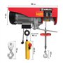 Anbull 1450W Palan électrique de 400kg/800kg, Treuil électrique 220V Palan à Levier en Acier Palan Electique à Chaine