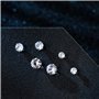 Yorgewd 5 Paires Boucles en Argent Sterling 925 Ensemble pour Femme 8.5mm/10.5mm, 925 Zircon Cubique Clous D'oreilles Hypoallerg