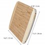 BlauKe® Planche à Découper en Bois en Bambou avec Rigole (Grande 37x29cm) – Planche en Bois Épaisse pour Viande Pain Fromage Lég