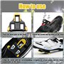 1 paire de crampons pour chaussures de vélo - Avec accessoires de montage (jaune)