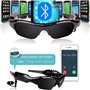 Hereta Lunettes de Soleil Bluetooth 5 m avec Carte Micro SD Extensible jusqu'à 32 Go avec MP3 + Bluetooth + Appareil Photo + Fon