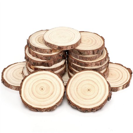 LUZIYUN 18 Pcs Rondin De Bois Naturel 8-10cm Sans Trou