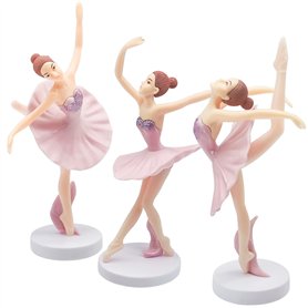 Fille de Ballet Topper,Décoration de gâteau d'anniversaire de fille de ballet,Ballerine Fille Gâteau Toppers Gâteau Topper pour  Fille de Ballet Topper