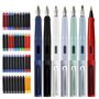 GC QUILL Lot de 7 stylos plume de calligraphie avec différentes pointes et 40 cartouches d'encre pour débutants MU-09