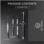 GC QUILL Ensemble de stylos plume à pointes fines et moyennes, comprenant 18 cartouches d'encre, un convertisseur de recharge d'