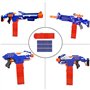 Lot de 2 Accessoires de Pistolet Soft Bullet - Compatibles avec 18 Clips - Recharge Rapide - avec 120 pièces de 7,2 cm - Tête Cr