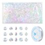 NYGGTYK Lot de 800 perles en verre transparent - Accessoires de bricolage - Pour la fabrication de bracelets