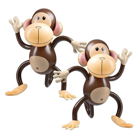 2 Ballons en Forme de Singe - Décorations pour Fête Piscine