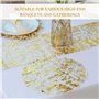 ZBHDEYG Lot de 20 Sets de Table Dorés Ronds en Feuille d'Or - Brillants et en Maille - Accessoires de Fête de Mariage et d'Anniv