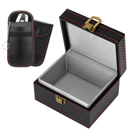 Boîte Anti RFID & Lot de 2 Signal Blocage Faraday Pochette Sac