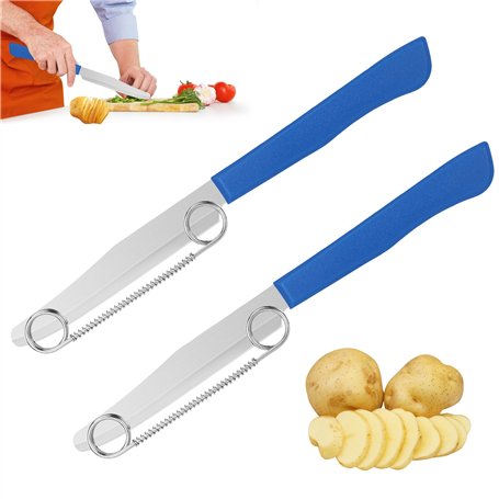 Farerkass Eplucheur 2 pièces 3 en 1 Couteau multifonction avec ressort amovible pour un nettoyage facile Coupe-légumes Pour tran