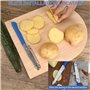 Farerkass Eplucheur 2 pièces 3 en 1 Couteau multifonction avec ressort amovible pour un nettoyage facile Coupe-légumes Pour tran