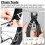 Ledebouk Kit d'outils de chaîne de vélo, Derive Chaine Velo, Pince Attache Rapide Chaine Velo, Dérive-chaîne et Jauge de Chaîne,