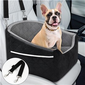 Mozvvco Siège Auto pour Chien Petite Taille - Panier Voiture Doux et Court en Peluche - Coussin Épais, Antidérapant, Détachable, Mozvvco Siège Auto pour Chien Petite Taille - Panier Voiture Doux et Court en Peluche - Coussin Épais