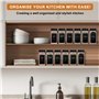 Mozvvco Bocaux à Épices, 24 Pièces Pot à Épices en Verre avec Étiquettes d'épices Françaises, 120ml Boite à Épices Cuisine Range