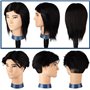 DaizySight Tete a Coiffer Professionnel Homme, Tete Maleable Coiffure avec 100% Cheveux Naturels Humains, Tête D’exercice Manneq
