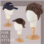 DaizySight Tête de perruque stable, tête de mannequin de 54 cm, support de perruque pour la présentation de chapeaux et chapeaux