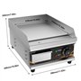 DULNICE Plancha Électrique Professionnelle en Acier Inoxydable, Commerciale Plancha de Cuisson Grill electrique，220-240V