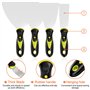 Mesybveo 4 Pièces Couteau à Enduire, spatule peinture en Acier Inoxydable, Couteaux à Spackle avec Manche en Plastique, Spatule 