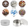 BOBOZHONG Pots en Aluminium,12 Pcs Vide Pots de Voyage Rondes Boîtes Aluminium Pot de Crème Vide Conteneurs Cosmétiques Vide Pot