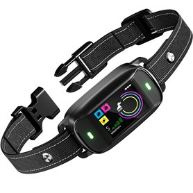 Collier Anti Aboiement Chien,4 Modes avec Vibration et Bip Rechargeable Collier Chien,Étanche IP67, 5 Niveaux de Sensibilité Col Collier Anti Aboiement Chien