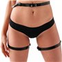 Punk Chaîne de Corps en Cuir pour Femmes Taille Harnais Ceinture Noir Gothique Chaîne de Jambe Réglable Ceinture Cuisse Jarretel