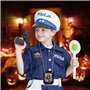TXS GETRICH Police Equipement Accessoires Enfant, 5 Pièces Police Enfants Accessoires, Policier Badge, Menottes Police, Police C