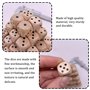 Lot de 40 Dés en Bois 16mm Jeu de Dés en Bois 6 Faces Dés en Bois Naturel Accessoires de Jeux de Société de Jeu de Cartes DIY po