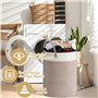 ZLPBAO Corbeille à Linge Panier à Linge en Coton Tissé Panier de Rangement 40L Boho Corbeille a Linge de Qualité Supérieure avec