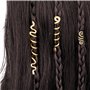MXTIMWAN 28 Pièces Bijoux de Cheveux Viking Perles en Spirale, Bijoux Cheveux Tresse Anneaux, Réglable, Perles Dreadlocks en Mét