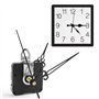 2 Pièces Mécanisme Mouvement d'Horloge, Mouvement d'Horloge Silencieuse, Mécanisme Horloge à Pile, avec 5 Paires Horloge Aiguill