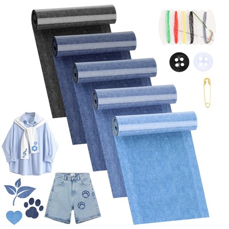 UKOFEW 5 Rouleaux Patch Thermocollant Jean